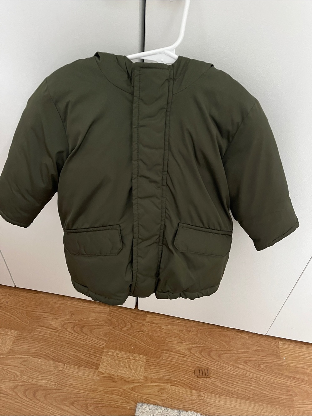 Gap Kids Olive Green Puffer Jacket with Hood
